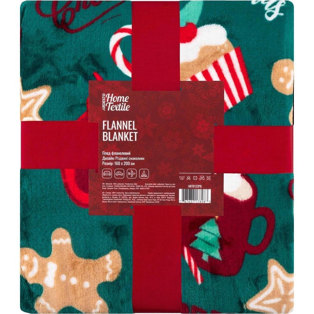 Плед ARDESTO Christmas Flannel 160х200см рождественские вкусности (ART0122PB) фото