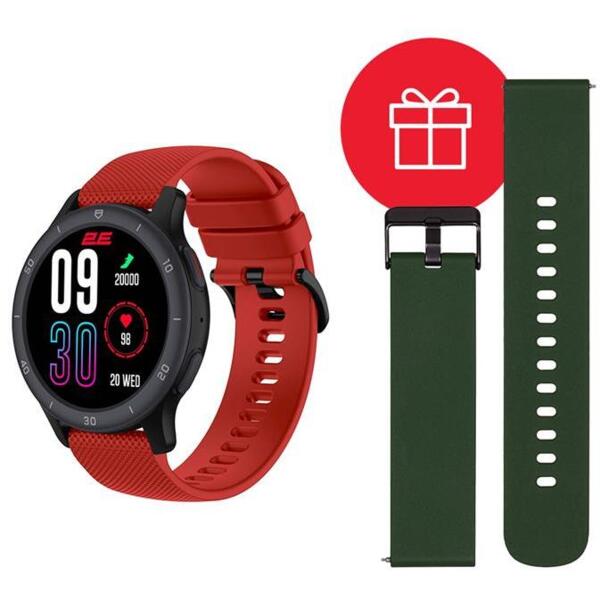 

Смарт-часы 2E Motion GT2 47mm Black-Red + ремешок зеленый (2E-CWW21BKRD-WS)