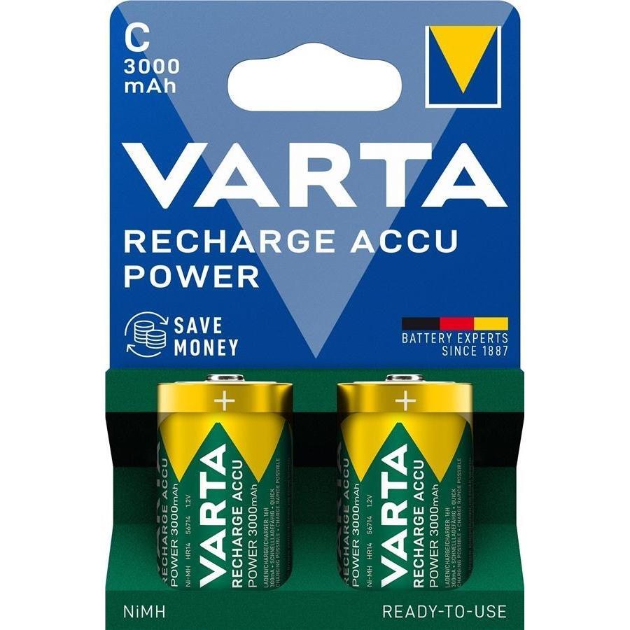 Акумулятор Varta NI-MH Power C(LR14) 3000 mAh 2 шт (56714101412)фото1
