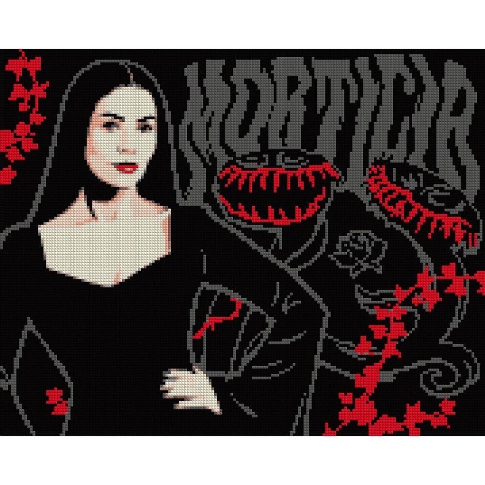 Алмазная мозаика Santi Wednesday. Mysterious Morticia, 40*50см, на подрамнике (955114) фото 1