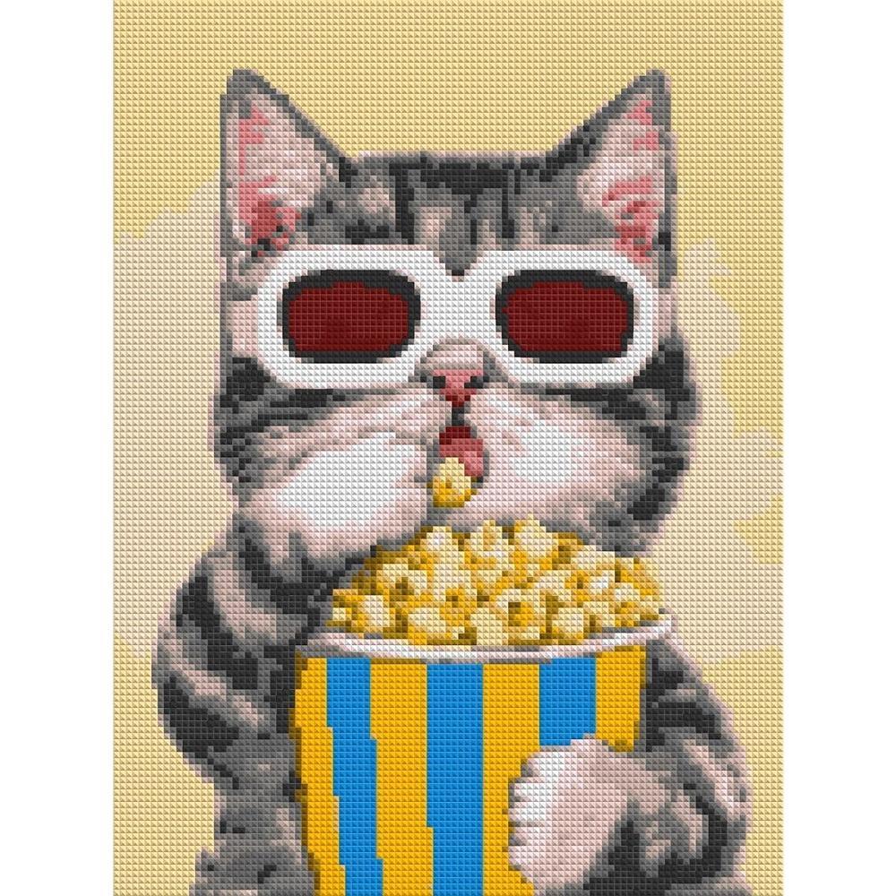 Алмазная мозаика Santi Кот-киноман, 30*40см на подрамнике (954709) фото 1