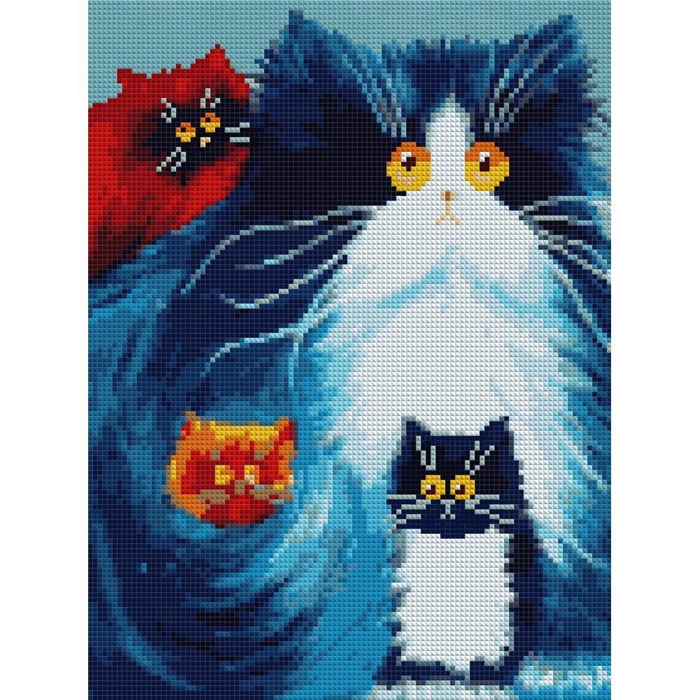 Алмазна мозаїка Santi Пухнасті котики, 30*40см на підрамнику (954710)фото1