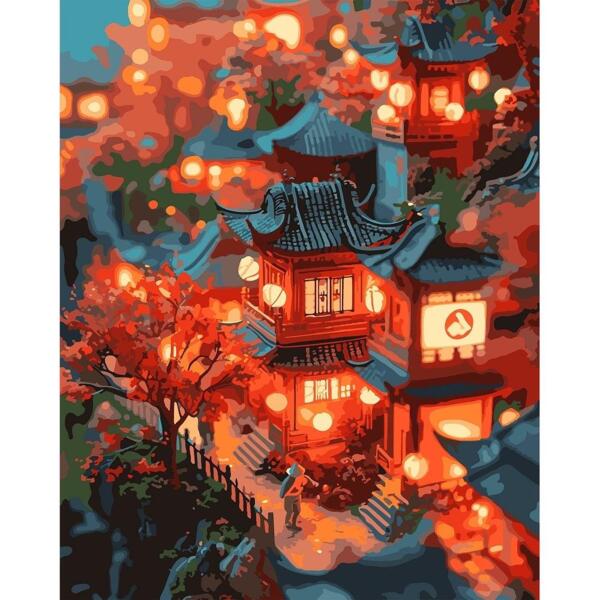 

Картина по номерам Santi Огни Токио, 40*50см, LED подсветка (955082)