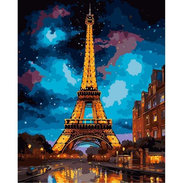

Картина по номерам Santi Эйфелева башня, 40*50см, LED подсветка (955097)