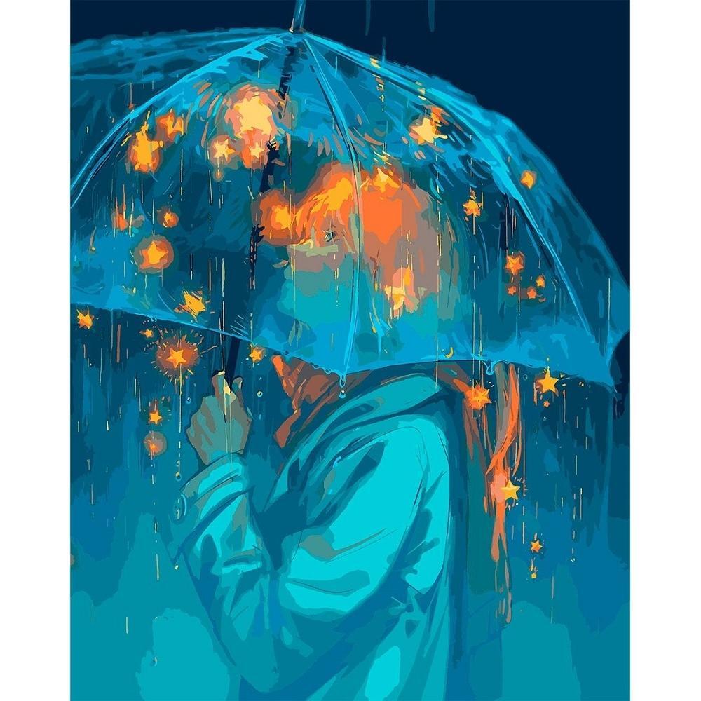 Картина за номерами Santi Зірки під дощем, 40*50см, LED підсвітка (955429)фото1