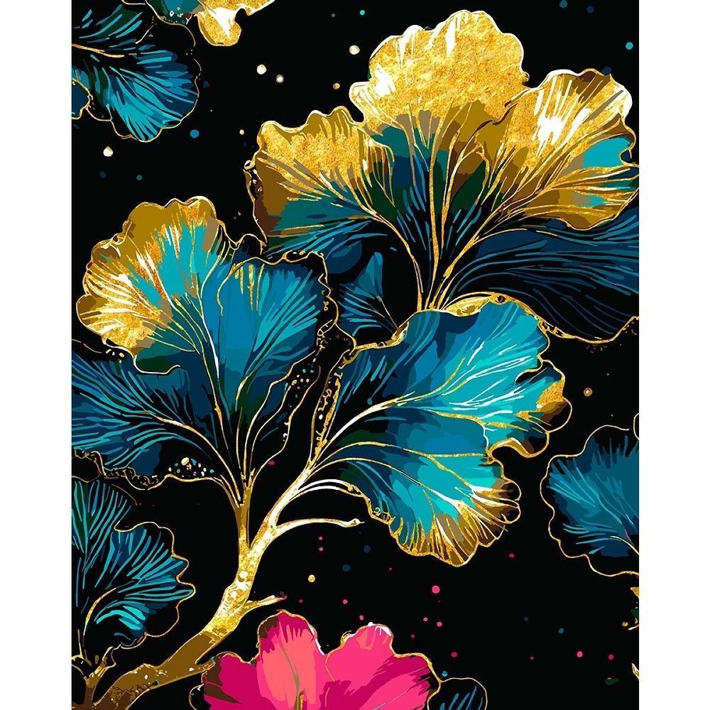 Картина по номерам Santi Золотые лепестки, 40*50см, поталь (955284) фото 