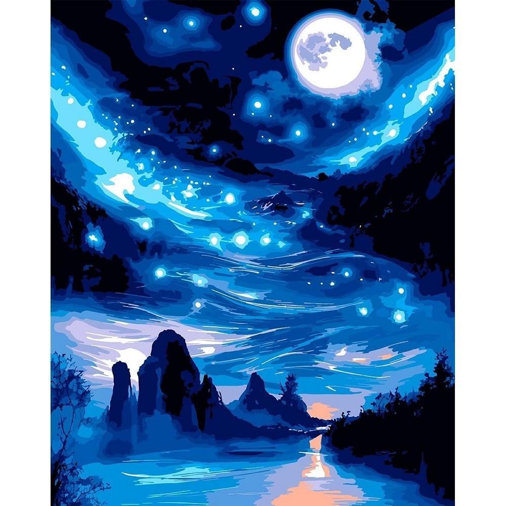 Картина за номерами Santi Зоряний шлях, 40*50см, LED підсвітка (955066)фото1