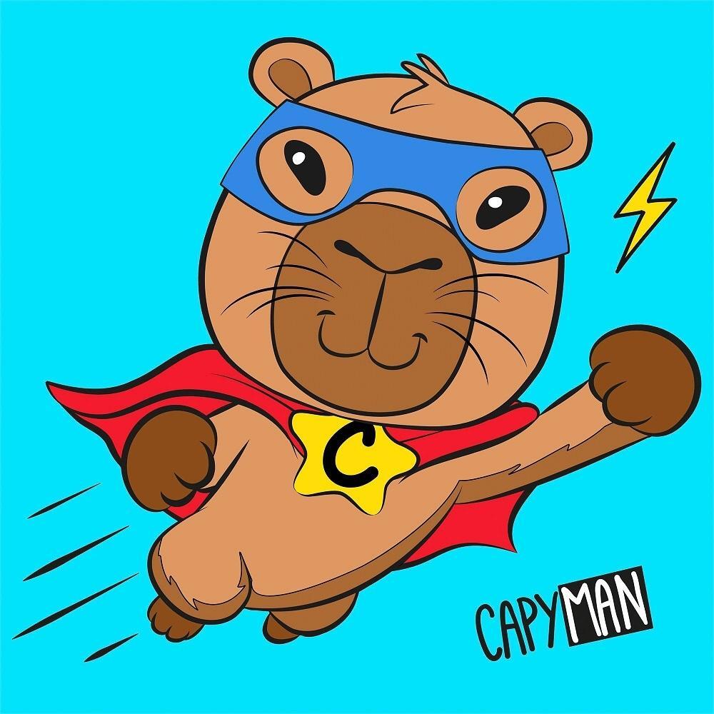 Картина по номерам Santi Капибара - Супермэн, 25*25см (955477) фото 1