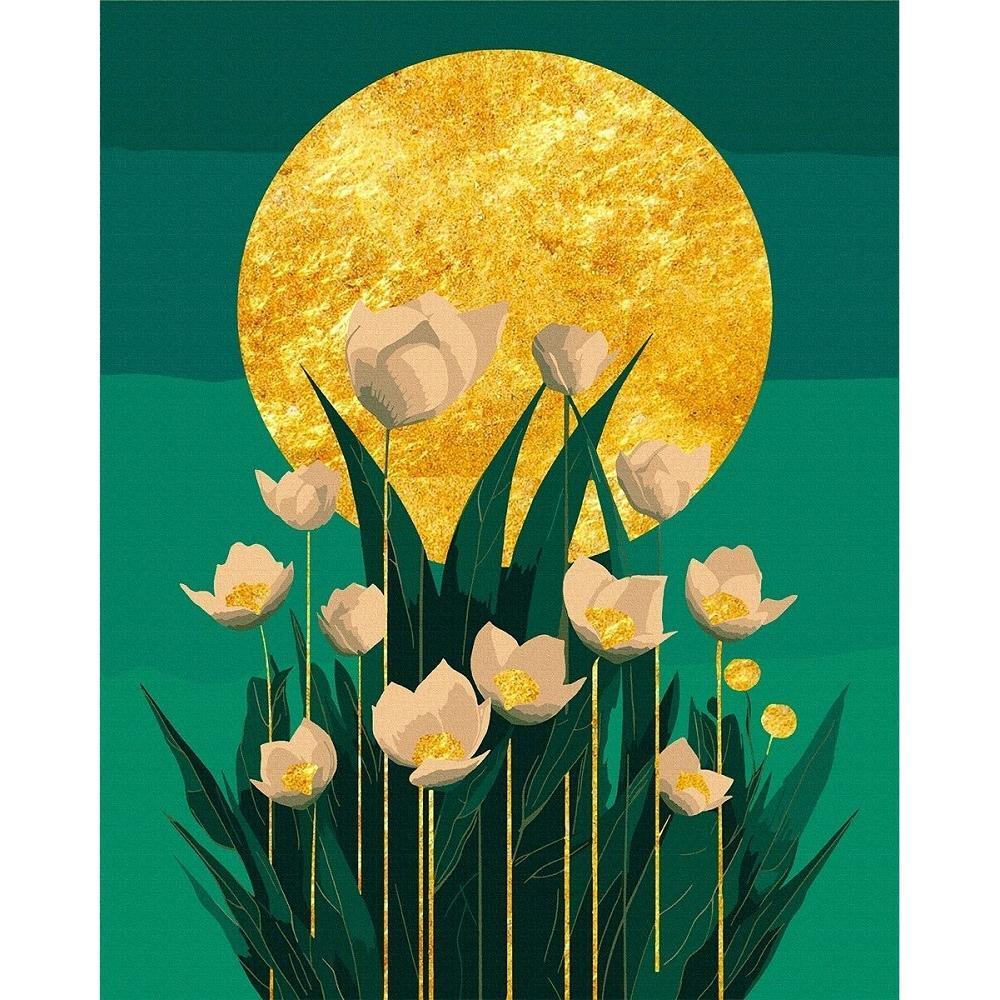 Картина за номерами Santi Квіти у місячному сяйві, 40*50см, поталь (955263)фото1