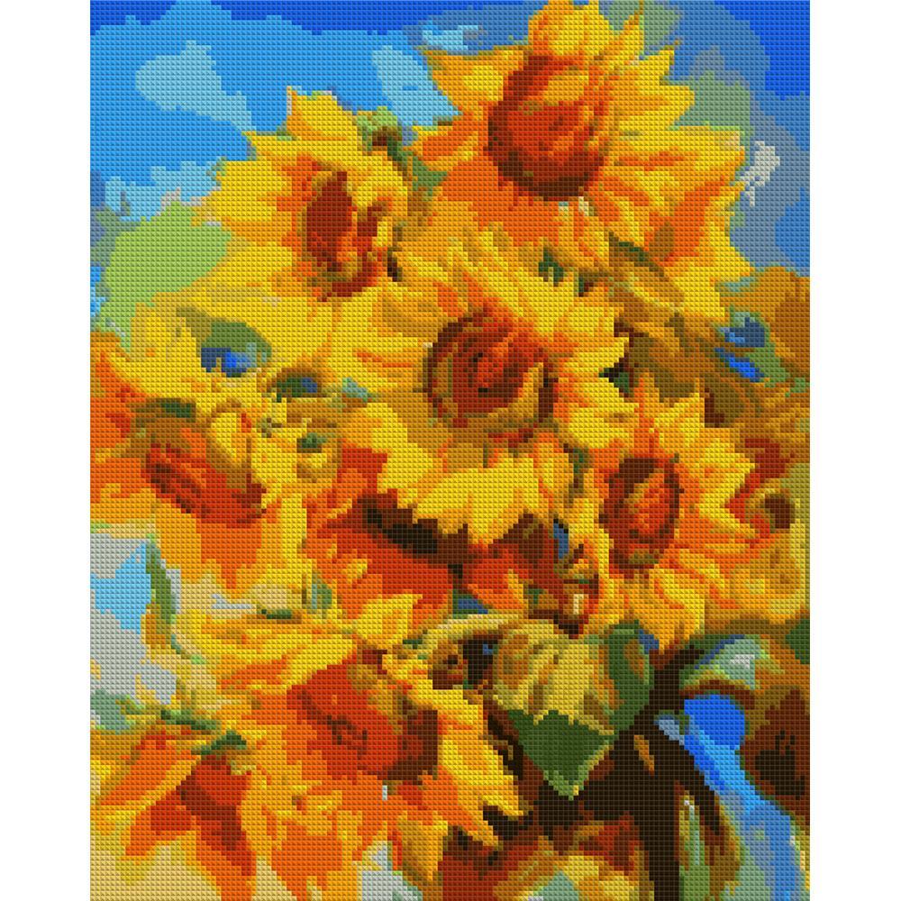 Алмазная мозаика Santi Яркие подсолнухи, 40*50см на подрамнике (954524) фото 1