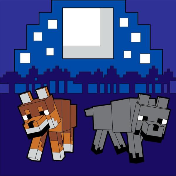 

Картина по номерам Santi Майнкрафт. Волки, 25*25см, LED подсветка (954926)