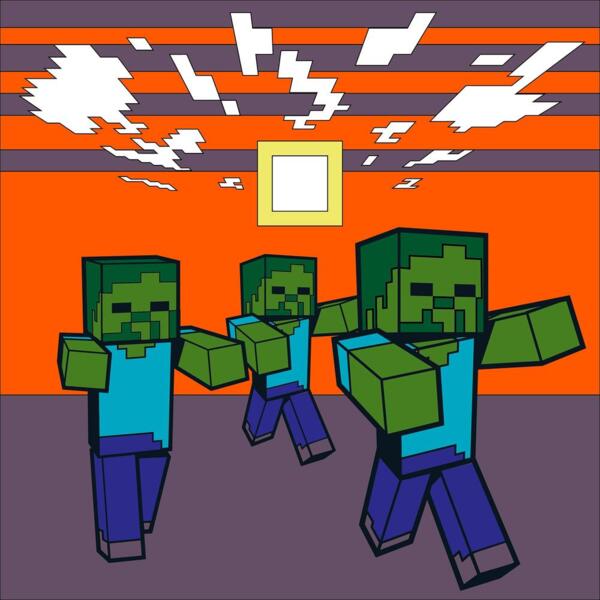 

Картина по номерам Santi Майнкрафт. Побег зомби, 25*25см, LED подсветка (954401)