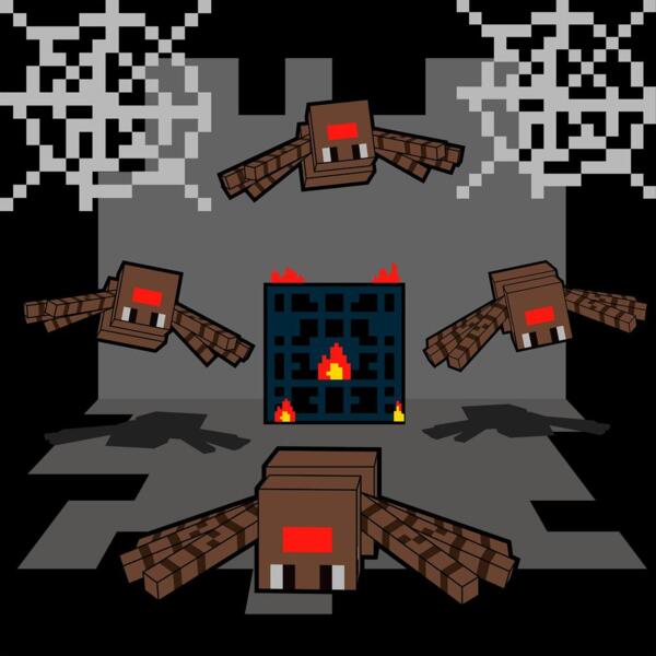 

Картина по номерам Santi Майнкрафт. Пещера с пауками, 25*25см (955473)