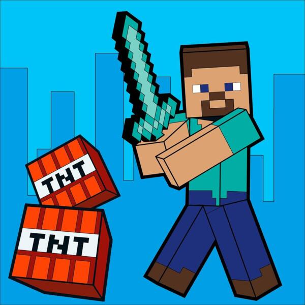 

Картина по номерам Santi Майнкрафт. Стив и алмазный меч, 25*25см, LED подсветка (954927)