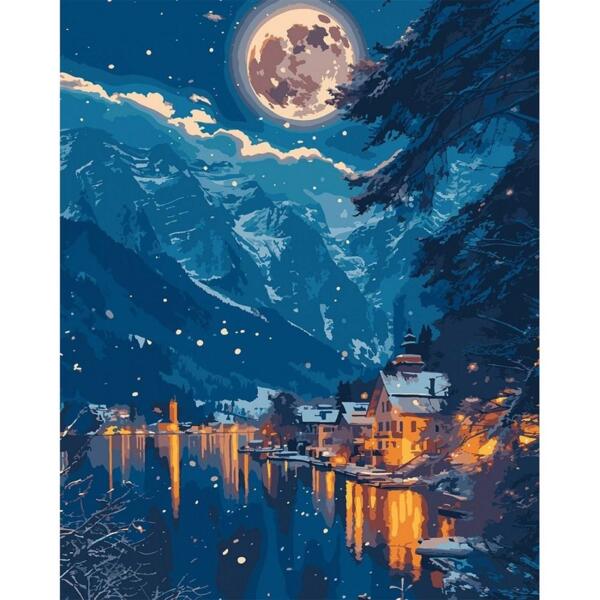 

Картина по номерам Santi Ночь в горах, 40*50см, LED подсветка (955092)