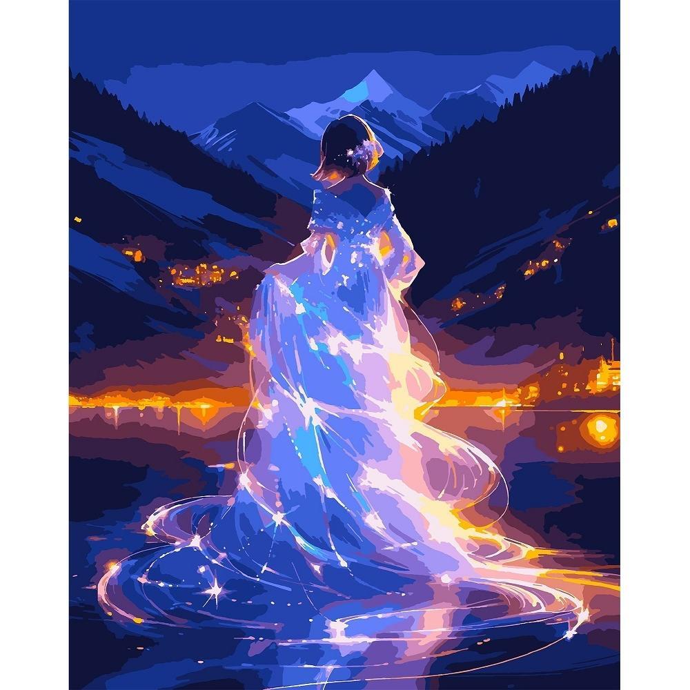 Картина по номерам Santi Сияющая красота, 40*50см, LED подсветка (955063) фото 1