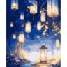 Картина по номерам Santi Волшебный лес с фонариками, 40*50см, LED подсветка (955108)
