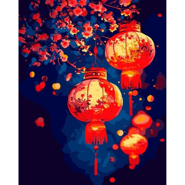 

Картина по номерам Santi Японские фонарики, 40*50см, LED подсветка (955083)