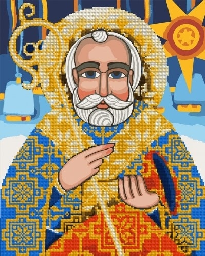 Картина по номерам с алмазной мозаикой Santi Святой Николай, 40*50 см. (954695)