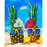 Картина по номерам с алмазной мозаикой Santi Ананасовая экзотика,40*50 см. (954906)