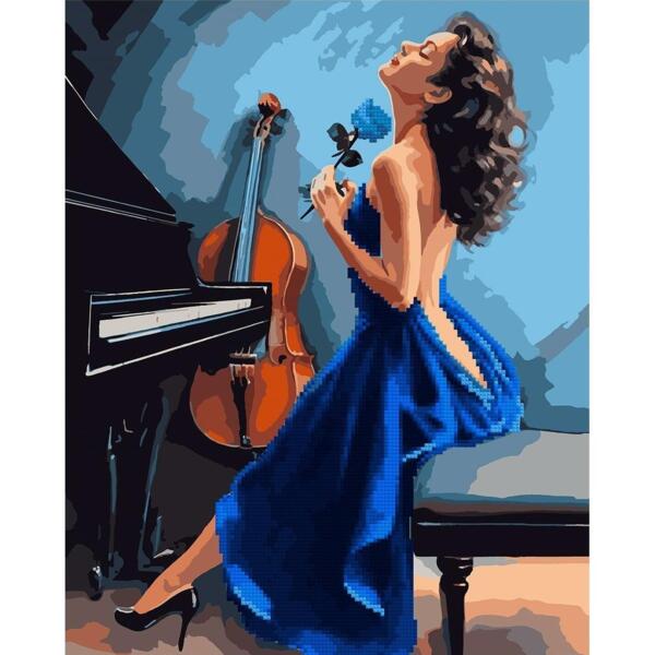 

Картина по номерам с алмазной мозаикой Santi Гармония музыки,40*50 см. (954909)