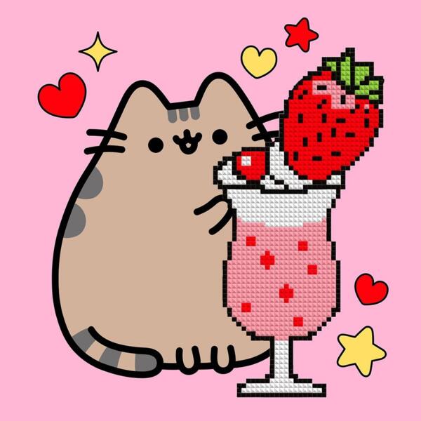 

Картина по номерам с алмазной мозаикой Santi Пушин. Коктейль Клубничка, 25*25 см (954935)