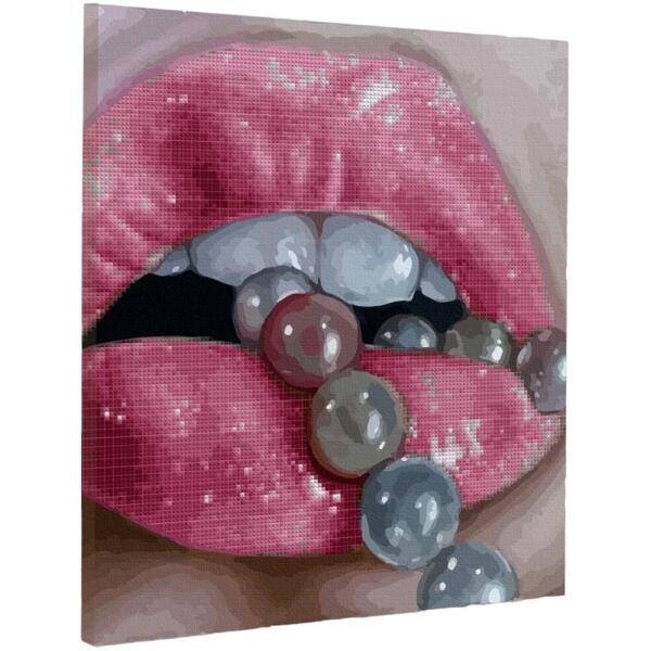 

Картина по номерам с алмазной мозаикой Santi Сладкие уста, 40*40см (954999)