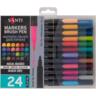 Набір акварельних маркерів Santi Brush Pen 24 кольори, двосторонні (391000)