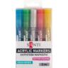 Набір маркерів акрилових Santi Glitter, 5 шт/уп (391029)