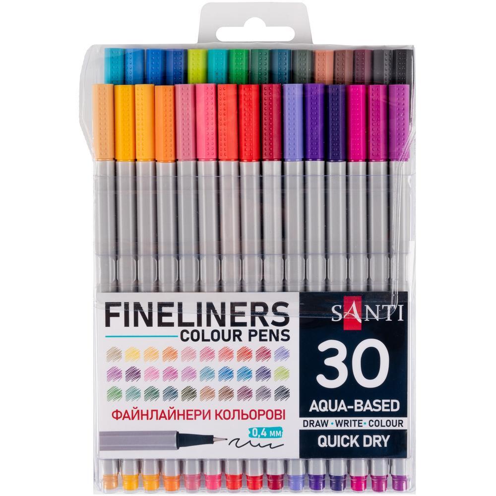 Набір файнлайнерів Santi 30 кольорів (390995)фото1