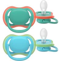 Пустышка Philips Avent Ultra Air, 6-18 мес., 2 шт, для мальчиков (SCF087/10)