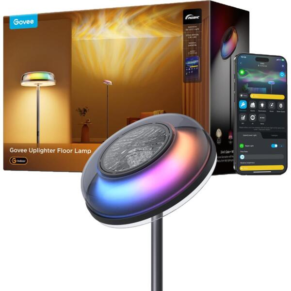 

Торшер умный Govee H60B0 Uplighter Floor Lamp, 1000Lm, чорний (H60B0311)