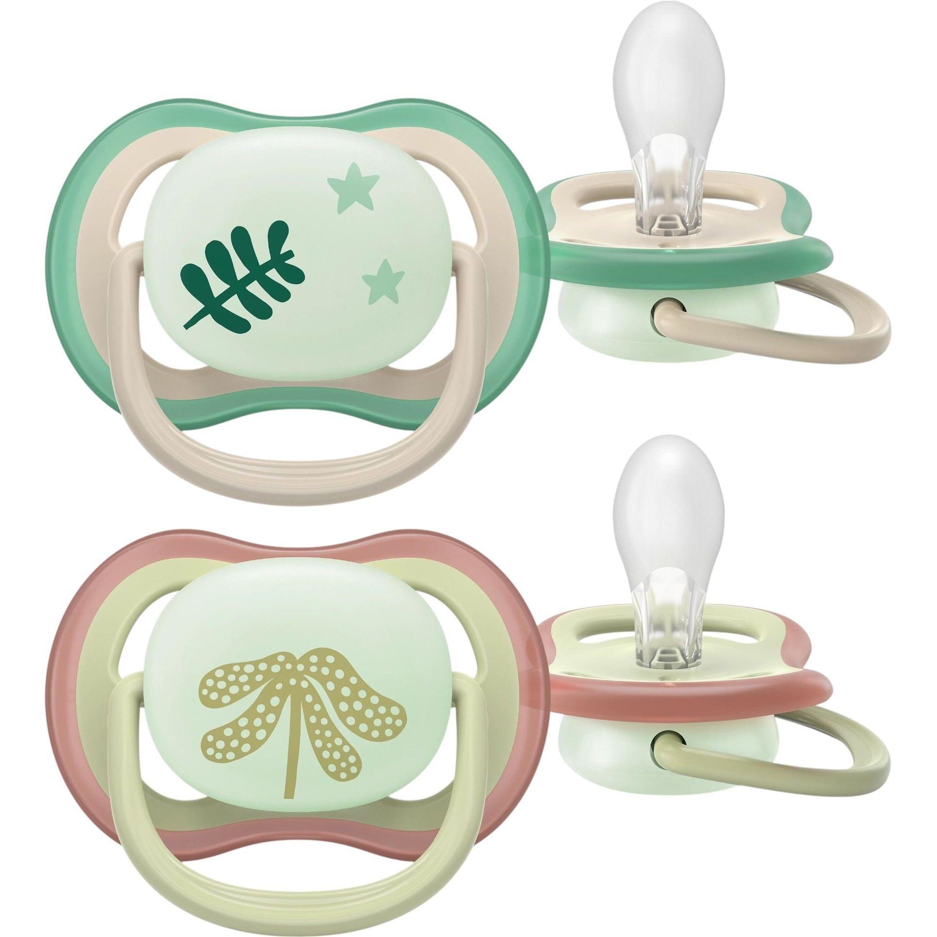 Пустышка Philips Avent Ultra Air Ночная, 6-18 мес., 2шт, унисекс. (SCF376/31) фото 1