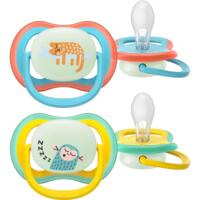 Пустышка Philips Avent Ultra Air, Ночная 18+ мес., унисекс, 2 шт. (SCF376/32)