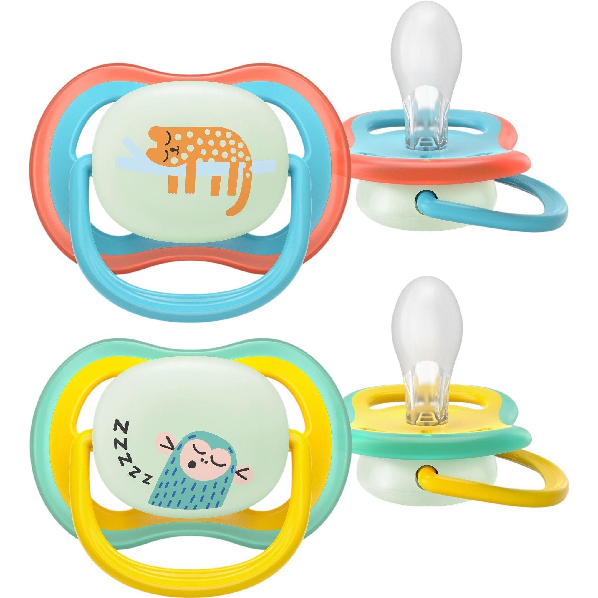 Пустышка Philips Avent Ultra Air, Ночная 18+ мес., унисекс, 2 шт. (SCF376/32) фото 1