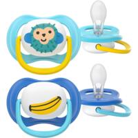 Пустышка Philips Avent Ultra Air, 6-18 мес., 2 шт., для мальчиков (SCF080/26)