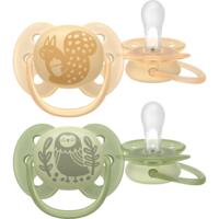 Пустышка Philips Avent Ultra Soft, 6-18 мес., унисекс, 2 шт. (SCF091/46)