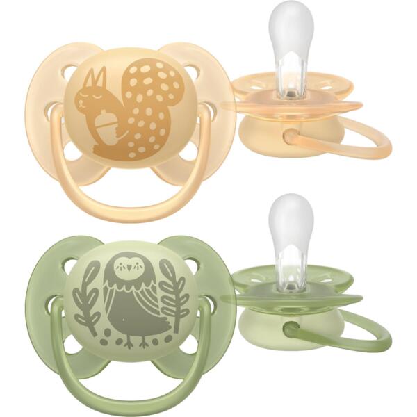 

Пустышка Philips Avent Ultra Soft, 6-18 мес., унисекс, 2 шт. (SCF091/46)