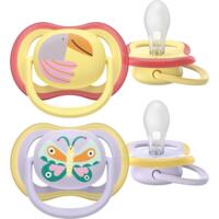 Пустышка Philips Avent Ultra Air, 0-6 мес., 2 шт, для девочек (SCF087/04)