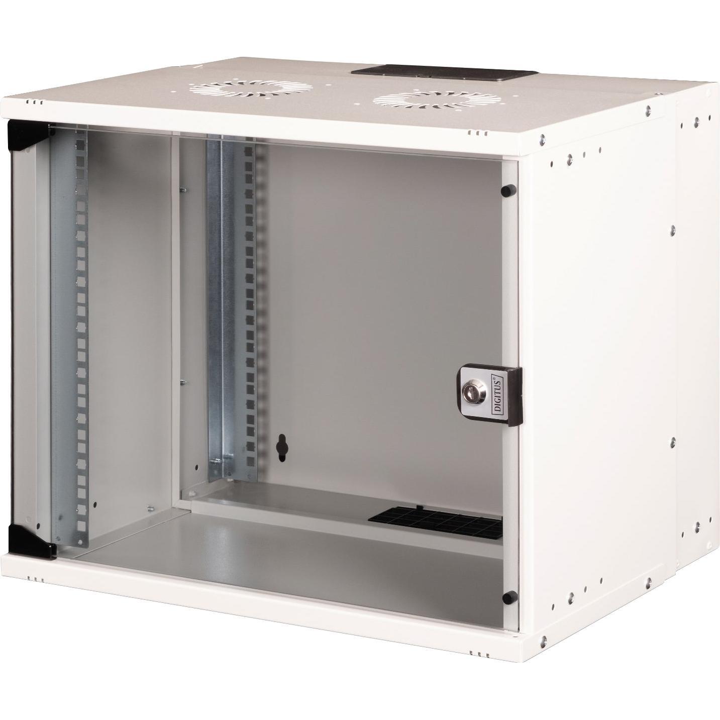 Шафа DIGITUS 19", 9U, SOHO PRO, скляні двері, 540x400 мм, 60кг, сіра (DN-49204)фото