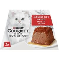 Вологий корм для дорослих котів Gourmet Revelations Мус з яловичиною та підливкою 2*57 г