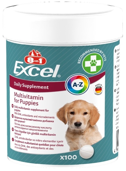 Vitaminy для Tsutsenyat Ta Molodykh Sobak 8In1 Excel Multi Vitamin Puppy Multyvitamin 100 Sht