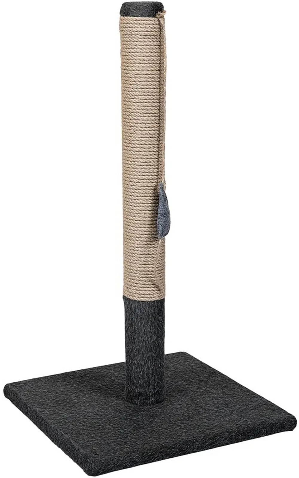 Когтеточка Природа Мими джут искусственный мех Grey 36x36x64 см фото 1