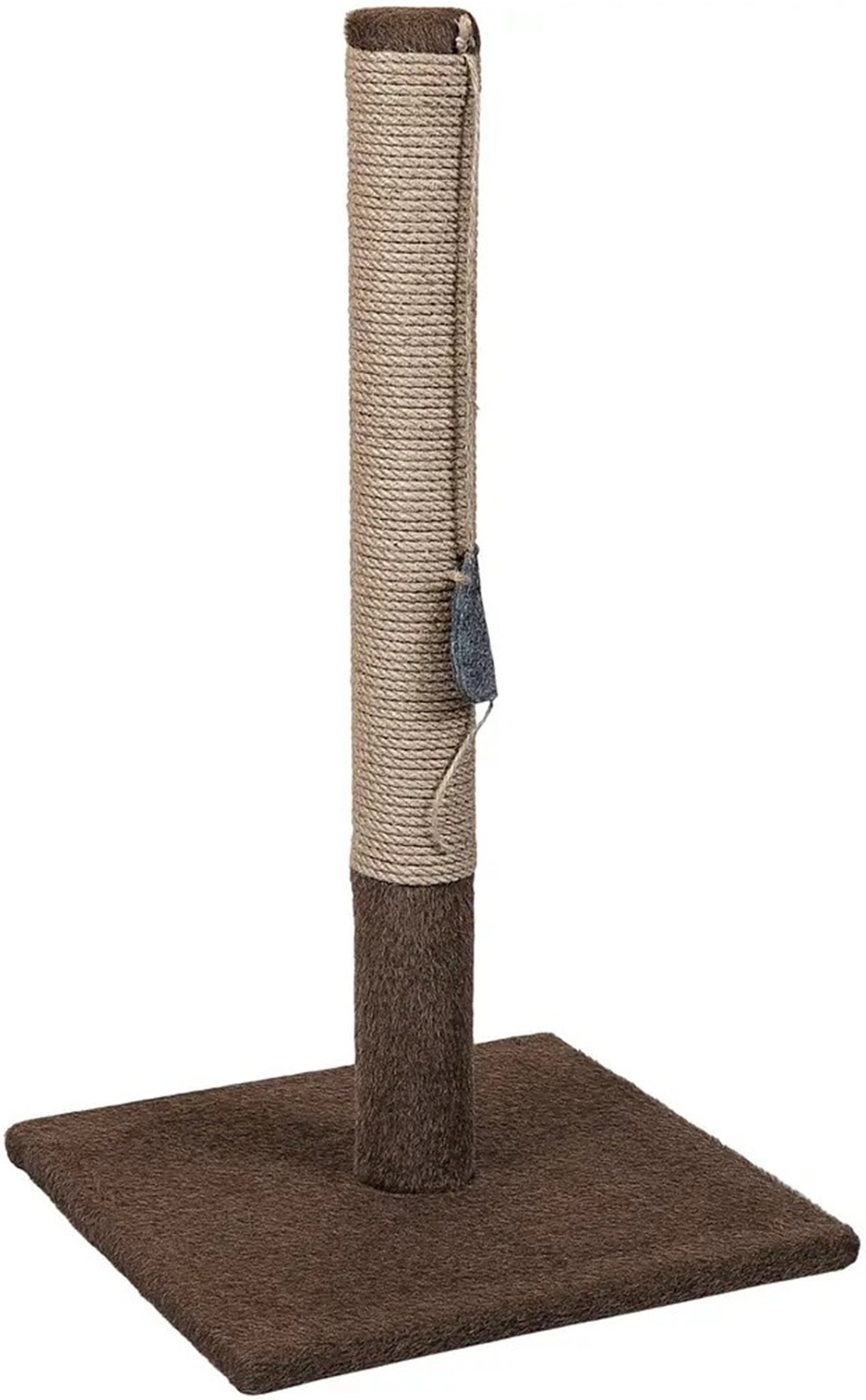Когтеточка Природа Мими джут искусственный мех Brown 36x36x64 см фото 1