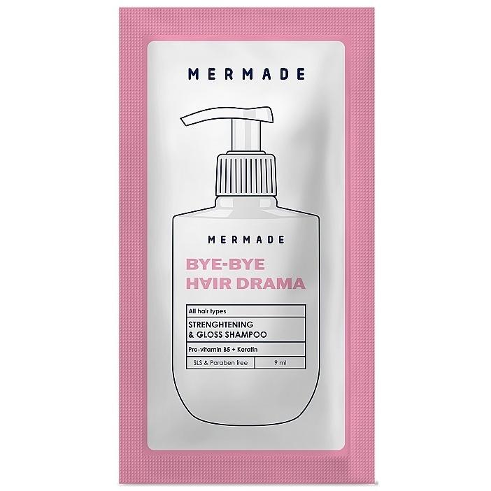 Шампунь для зміцнення та сяйва волосся Mermade Keratin & Pro-vitamin B5 9 млфото1