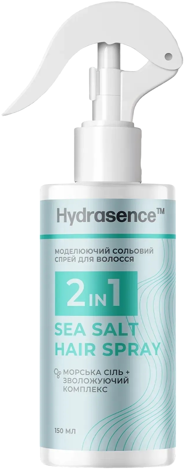 Моделирующий солевой спрей для волос 2в1 Hydrasence 150 мл фото 1