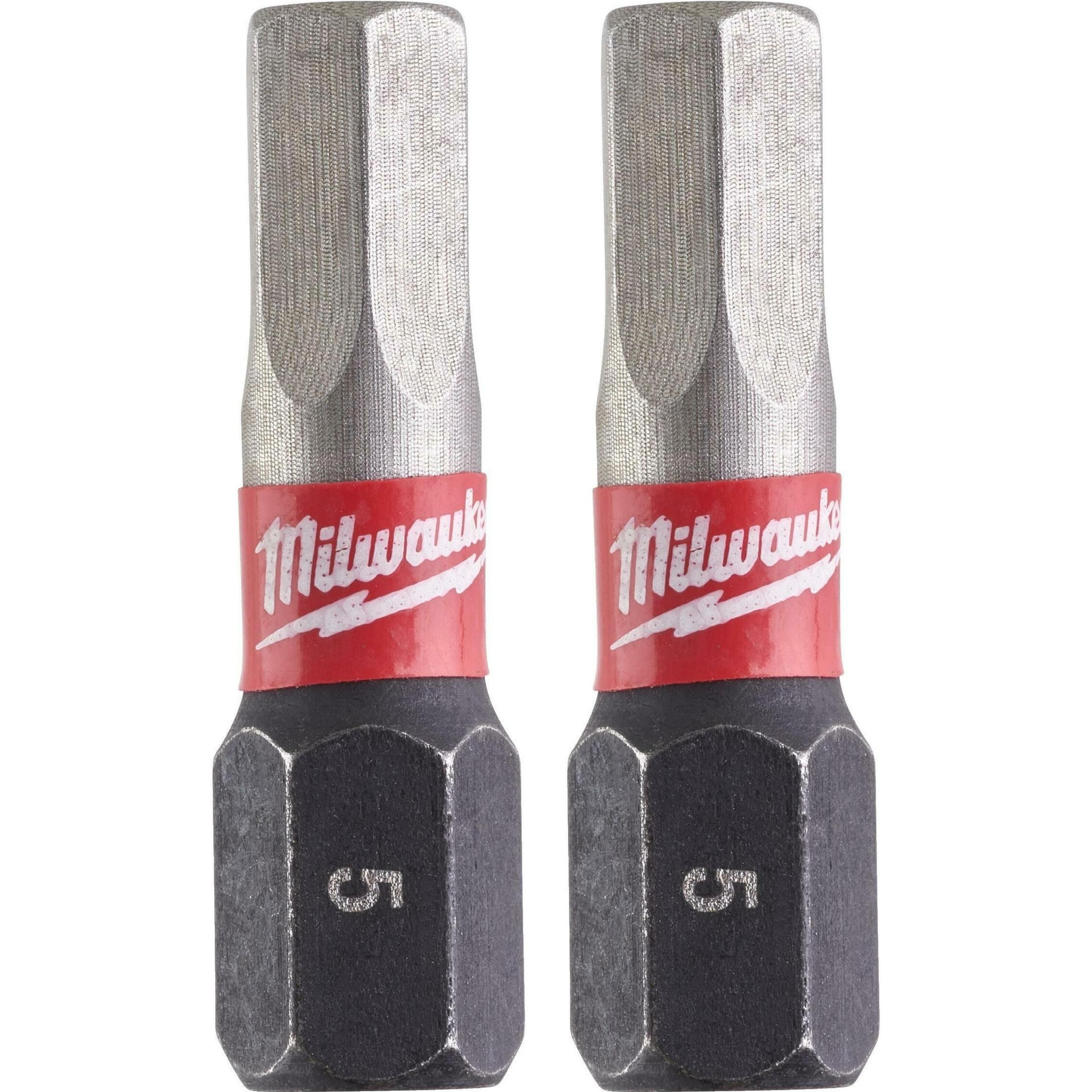 Біти Milwaukee Shockwave, набір 2шт, Hex5х25мм (4932430896)фото1