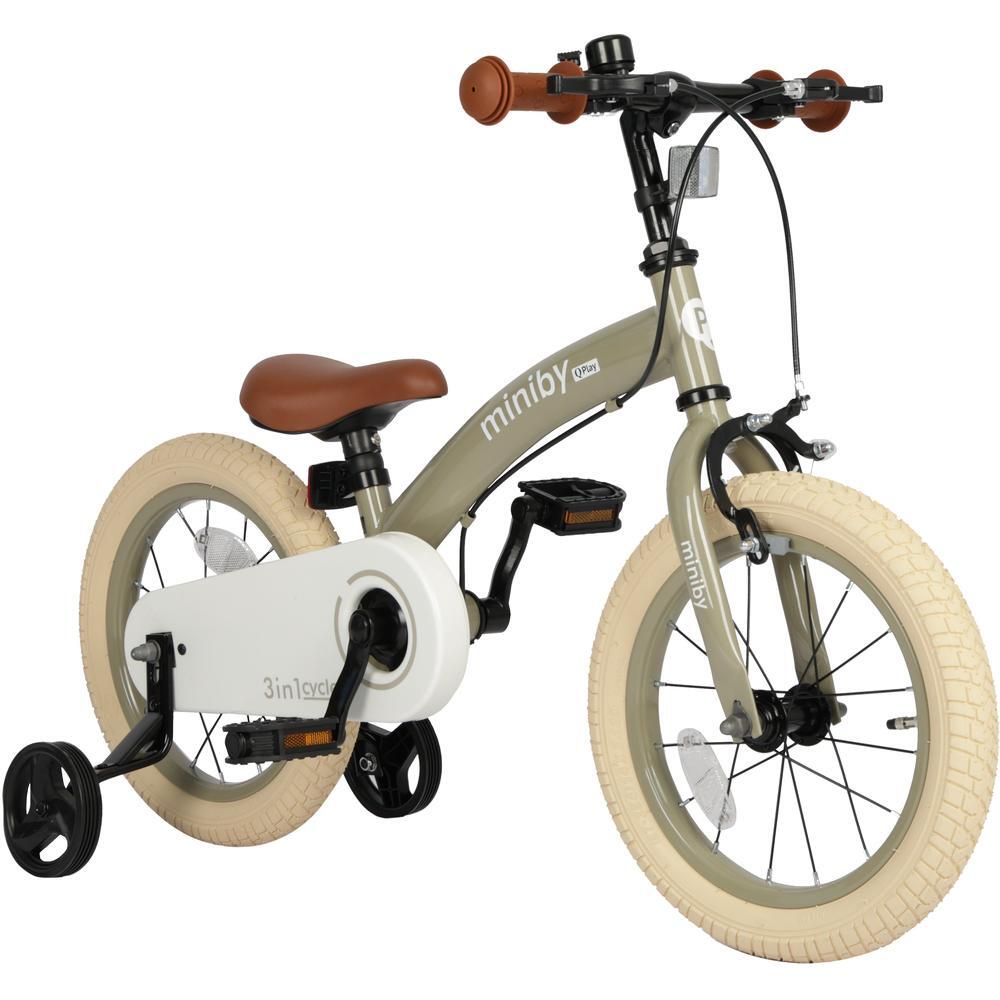 Велосипед - беговел Miniby 3в1/14" Grey-Green (CB01MiniBy14GreyGreen) фото 1