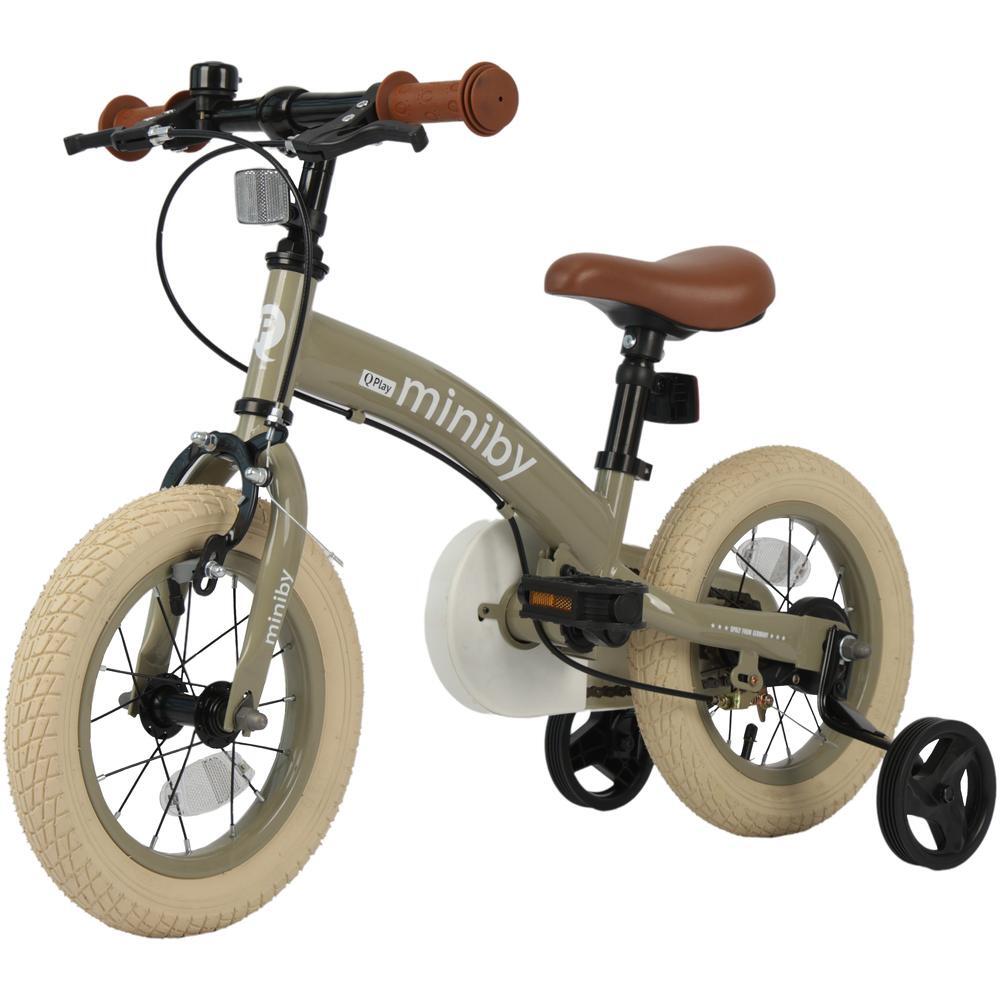 Велосипед - беговел Miniby 3в1/12" Grey-Green (CB02MiniBy12Grey-Green) фото 1