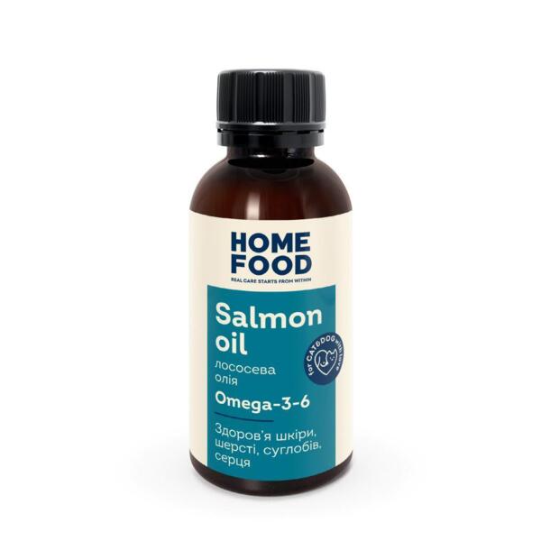 

Масло лосося для собак и котов Home Food для здоровья кожи и блеска шерсти 100 мл